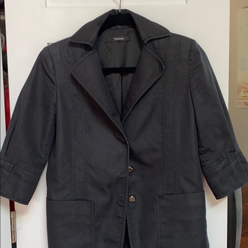 Tahari charcoal sportcoat